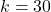 k = 30