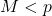 M < p