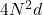 4N^2d
