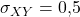 \sigma_{XY} = 0{,}5