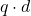 q\cdot d