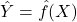 \hat Y = \hat f(X)
