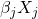 \beta_j X_j