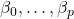 \beta_0, \dots, \beta_p