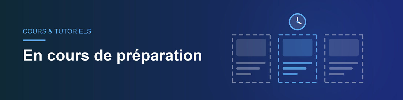 Cours et tutoriels en cours de préparation