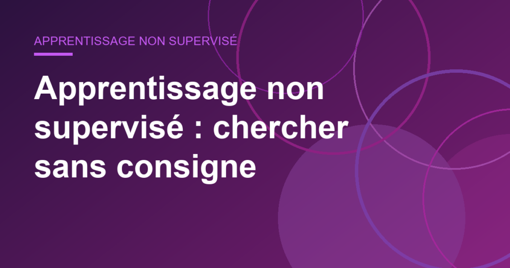 Apprentissage non supervisé : chercher sans consigne