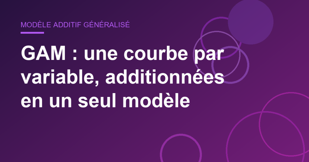 GAM : une courbe par variable, additionnées en un seul modèle