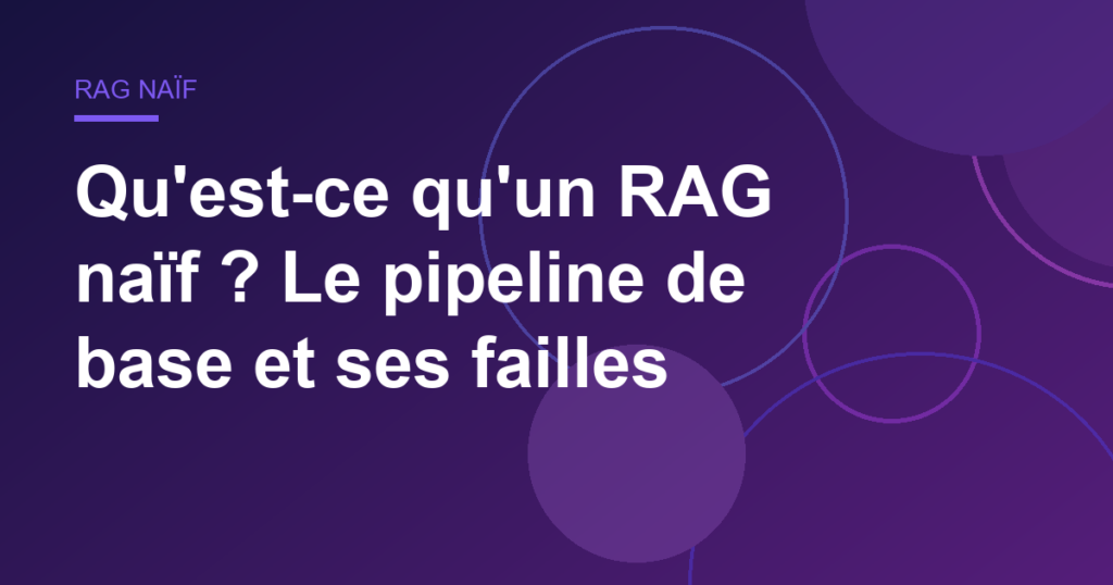 Qu'est-ce qu'un RAG naïf ? Le pipeline de base et ses failles
